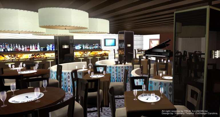 YOSVANY TEIJEIRO Jazz Sandoval Club Interior Design Restaurant 3d Rendering 2006 2
