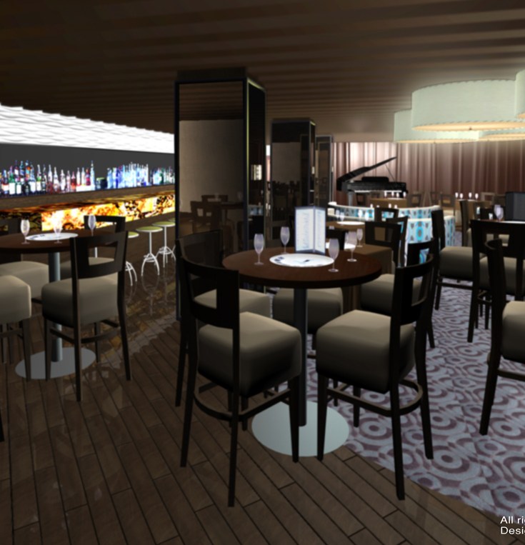 YOSVANY TEIJEIRO TRUILLUSION Jazz Sandoval Cluba at Deuville Beach Resort, Miami. 3D Rendering, 2006